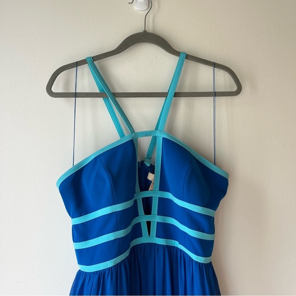 Aidan Mattox Blue Strappy Gown Size 12 – Formal Dress with Cutouts | summer maxi - Picture 15 of 15